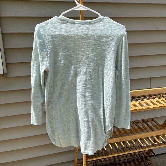 LOFT || Woman’s Medium Mint colored Pullover tassel top lightweight - Picture 3 of 5